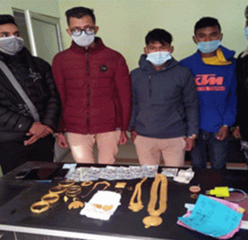 काभ्रेमा ३८ तोला सुन चोर्ने पाँच जना डिस्कोबाट प’क्राउ